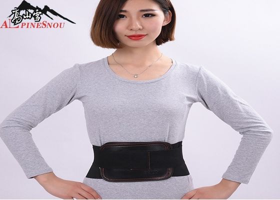 China Leather Lumbar Belt / Waist Support Lower Back Brace For Back Spine Pain Relief supplier