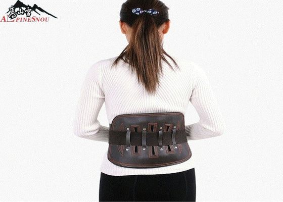 China Leather Lumbar Belt Waist Support Lower Back Brace for Back Spine Pain Relief supplier