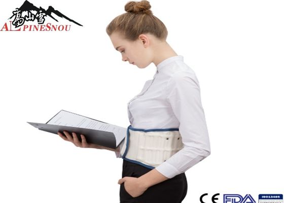 China White Lumbar Support Belt  , Waist Back Support For Pain Protection For Women supplier
