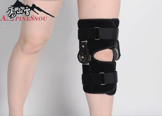 China Adjustable Knee Fixation Brace / Neoprene Knee Brace Dual Purpose Black Color supplier
