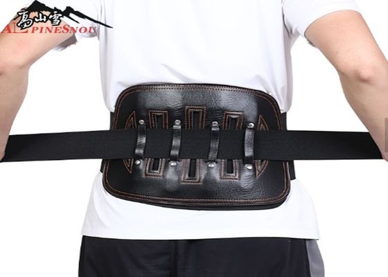China Leather Magnetic Adjustable Waist Back Support Belt Lumbar Back Brace supplier