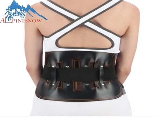 China Leather Waist Back Support Belt , Back Straightening Belt For Office Chair supplier