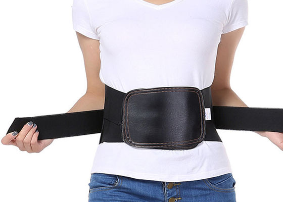 China Adjustable Elastic Leather Waist Support Belt , Waist Pain Relief Belt supplier