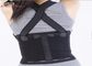 Portable Lower Lumbar Back Brace Support Belts , Black Back Protection Belt supplier