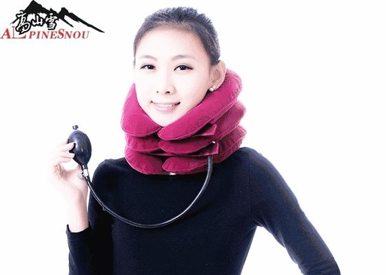 China Home Portable Neck Traction Pink Full Flannel With 3 Tube Free Size supplier