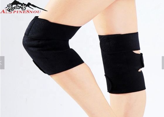 China Neoprene Tourmaline Heated Knee Pads Magnetic Knee Support Brace Black Color supplier