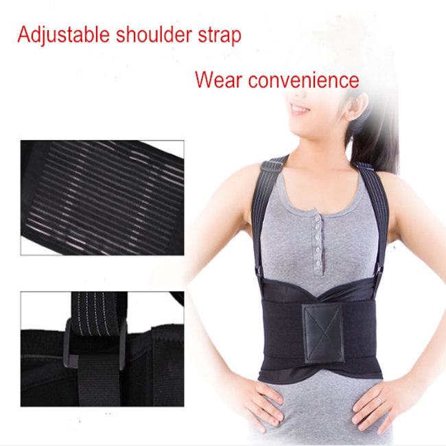 Black Breathable Sport  Adjustable Relief Waist Pressure Pain Lumbar Waist Back Support Belt
